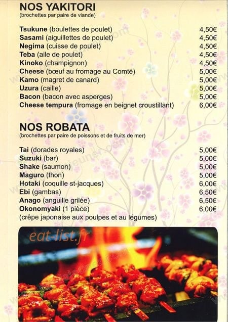 Le Fujiyama Ozawa — carte page 16
