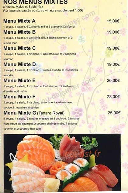 Le Fujiyama Ozawa — carte page 14