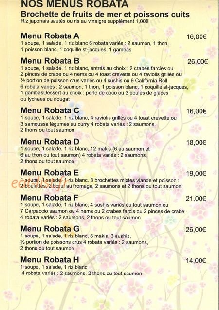 Le Fujiyama Ozawa — carte page 18