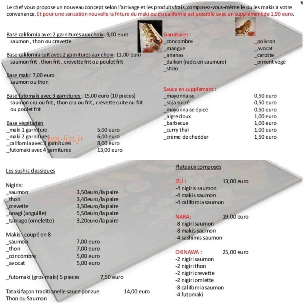 Meixin — carte page 1