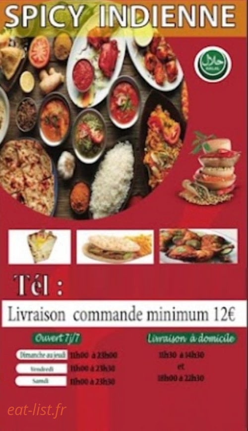 Spicyindian — carte page 1