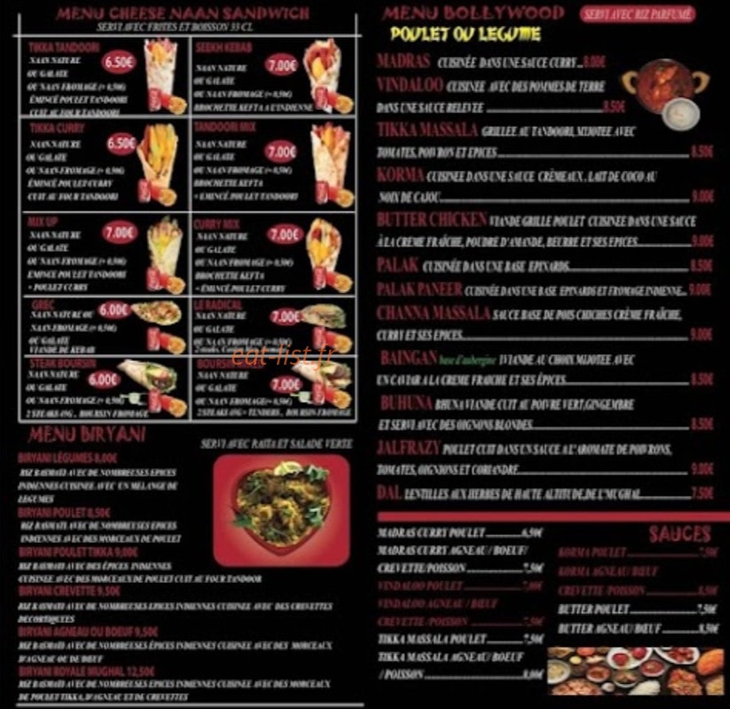 Spicyindian — carte page 5