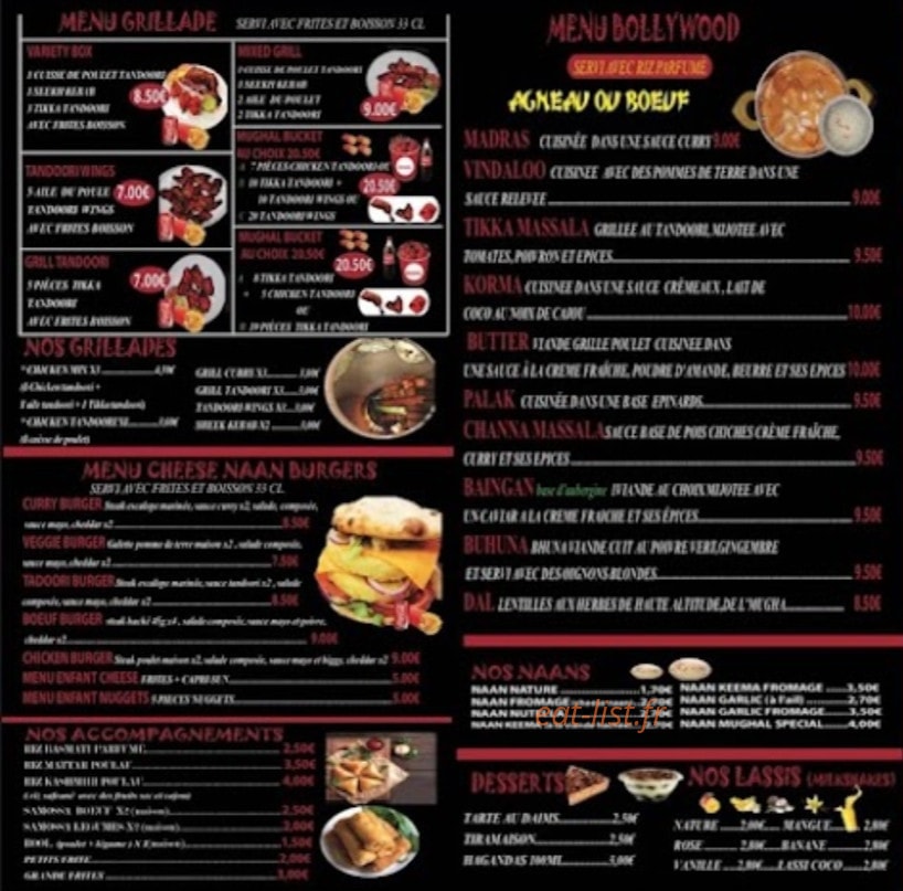 Spicyindian — carte page 4