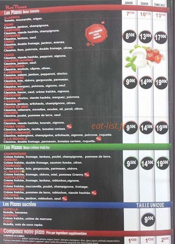 Al Maestro Pizza — carte page 2