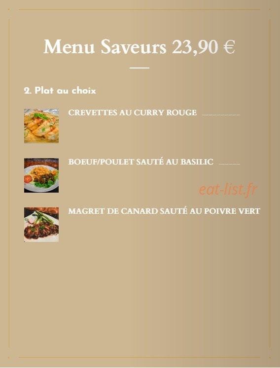 Basilic Thaï — carte page 9