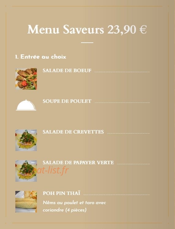 Basilic Thaï — carte page 8