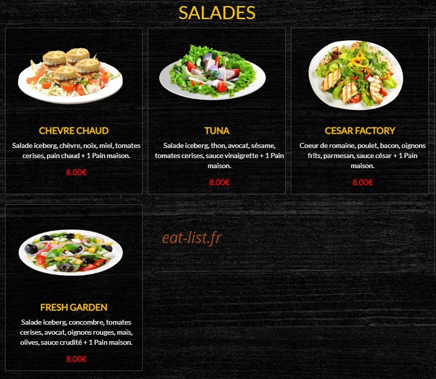Food's Factory — carte page 5