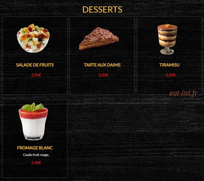 Food's Factory — carte page 6