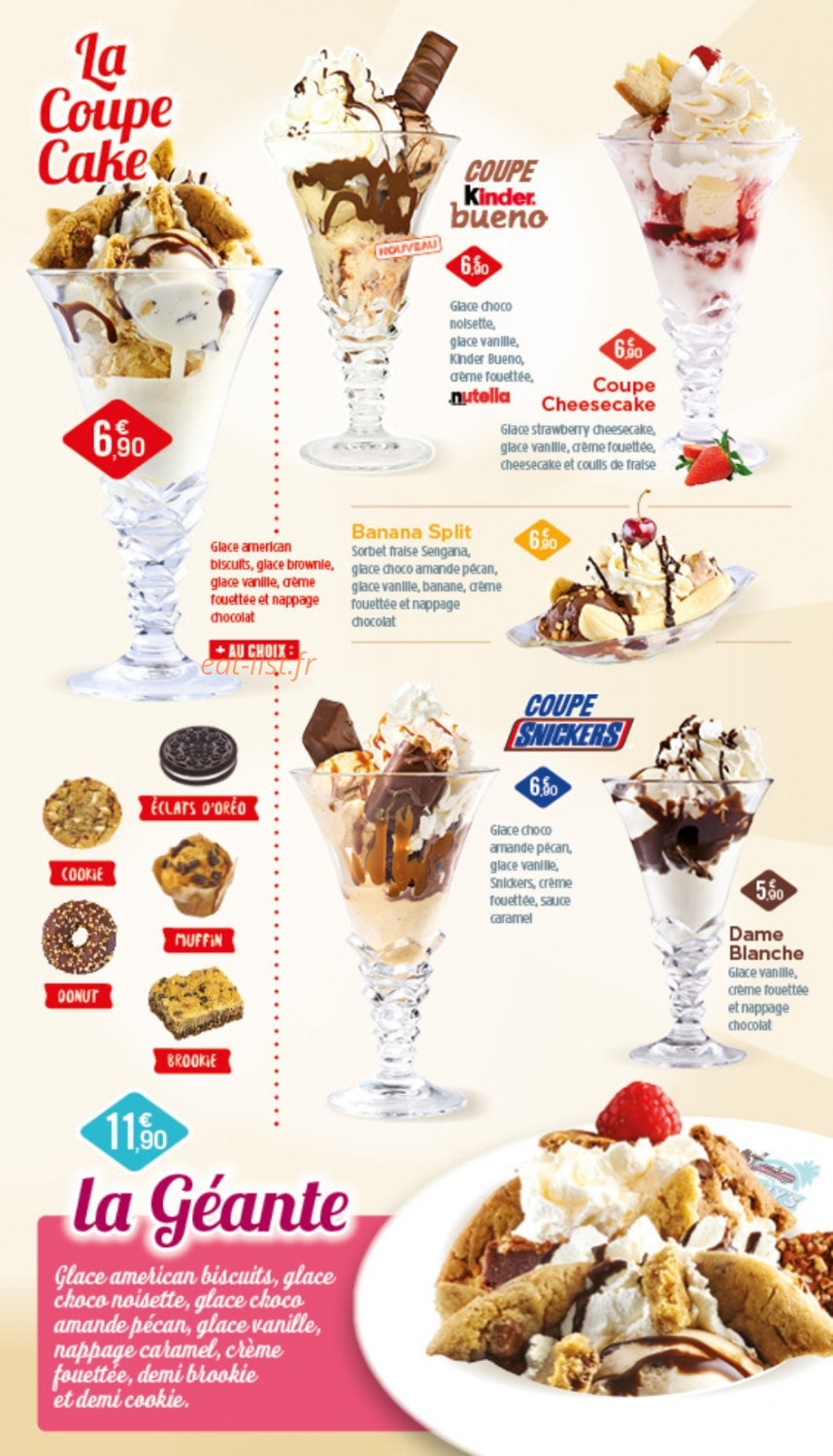 Holly's Diner — carte page 18