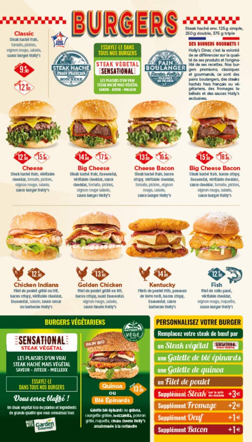 Holly's Diner — carte page 9