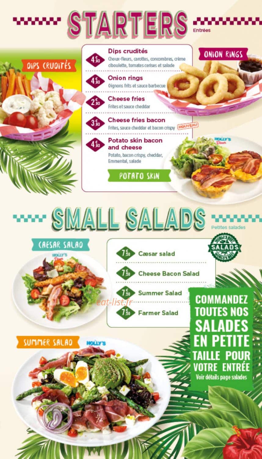 Holly's Diner — carte page 8