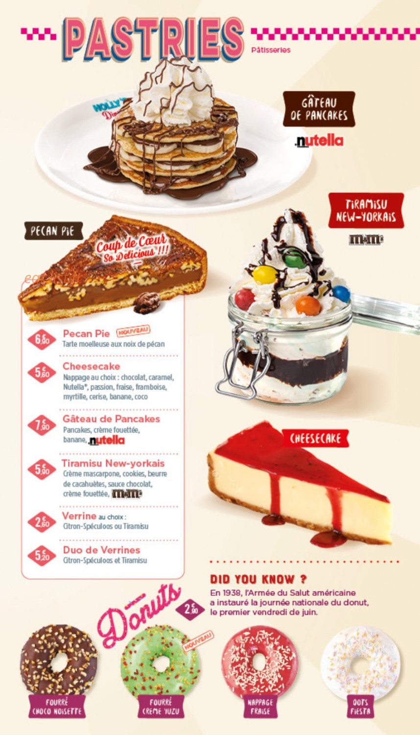 Holly's Diner — carte page 16