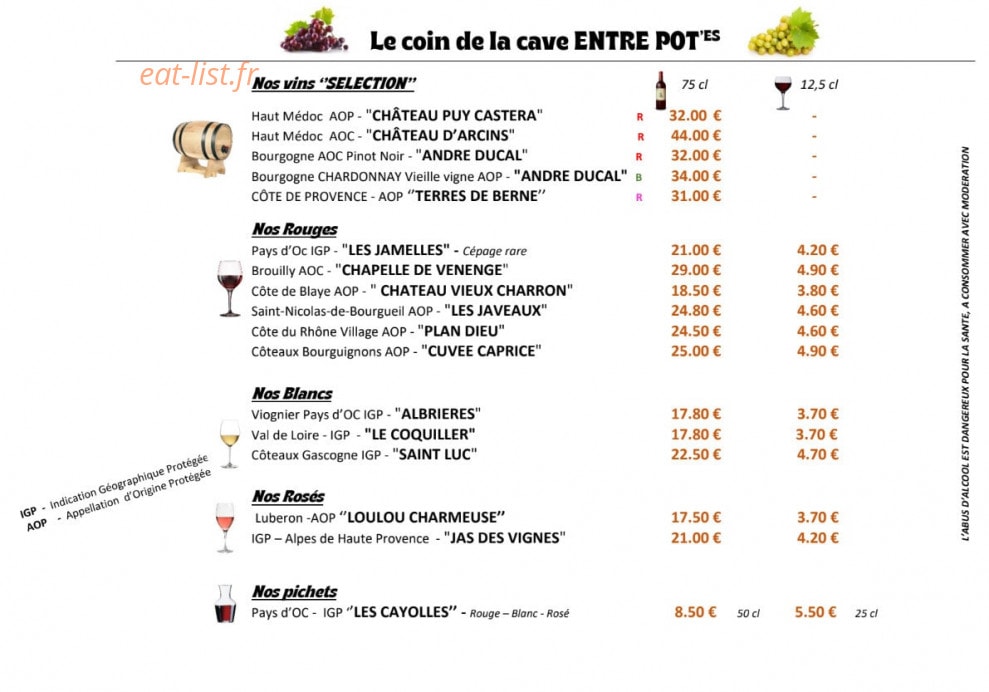 L'entre Pot'es — carte page 11