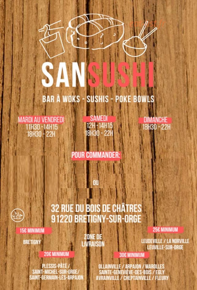 SanSushi — carte page 1