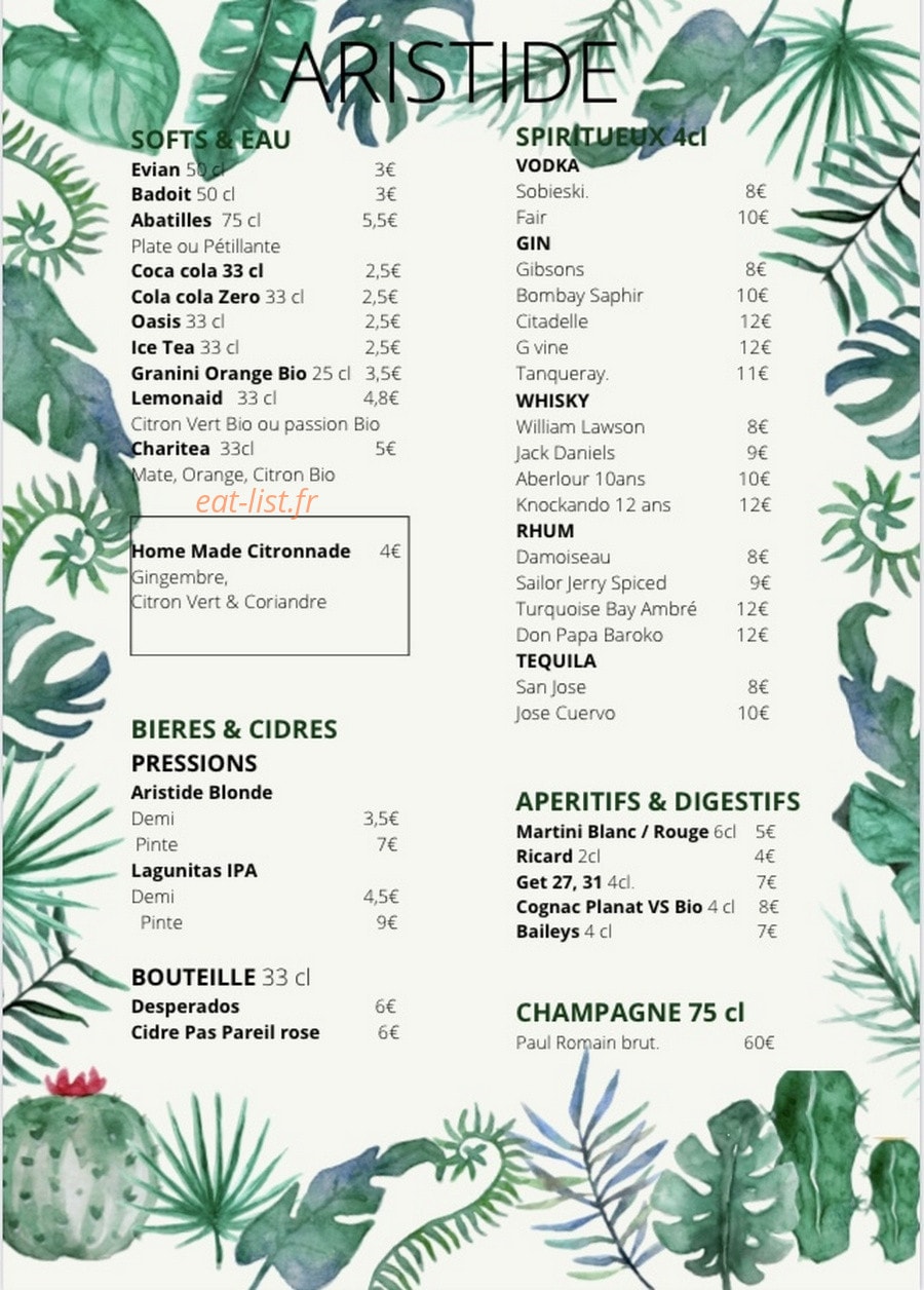 Aristide — carte page 3