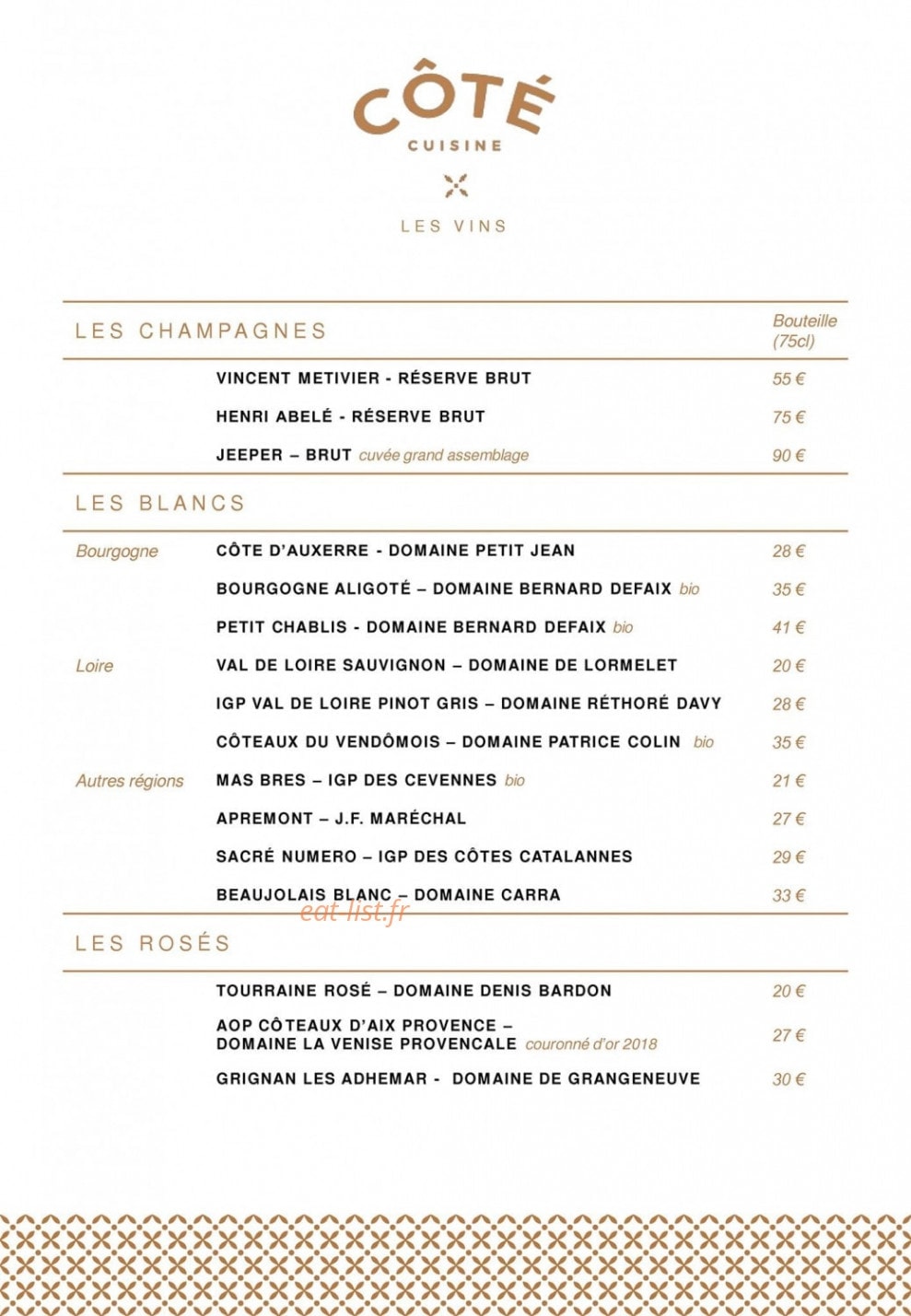 Côté café & côté cuisine — carte page 3