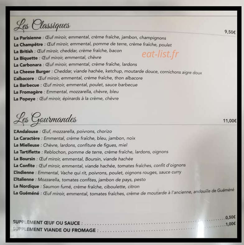 Crêperie de la pelouse — carte page 2