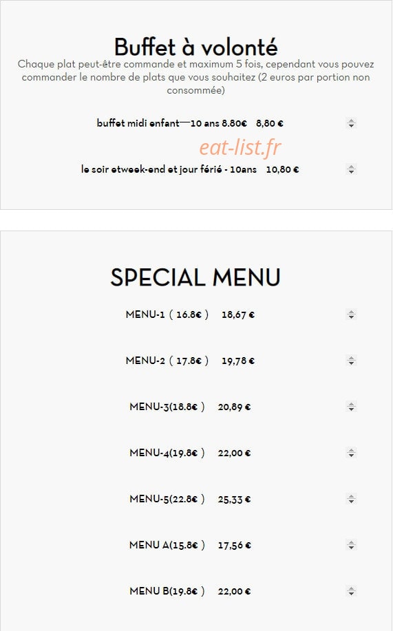 Hoki Fa Sushi — carte page 18
