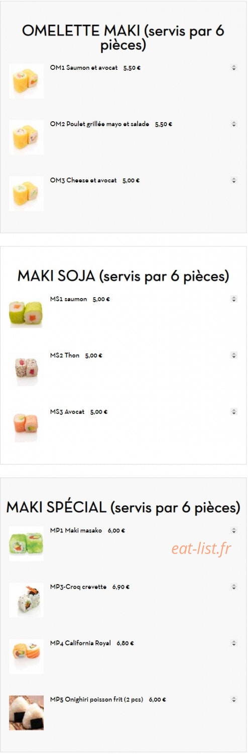 Hoki Fa Sushi — carte page 11