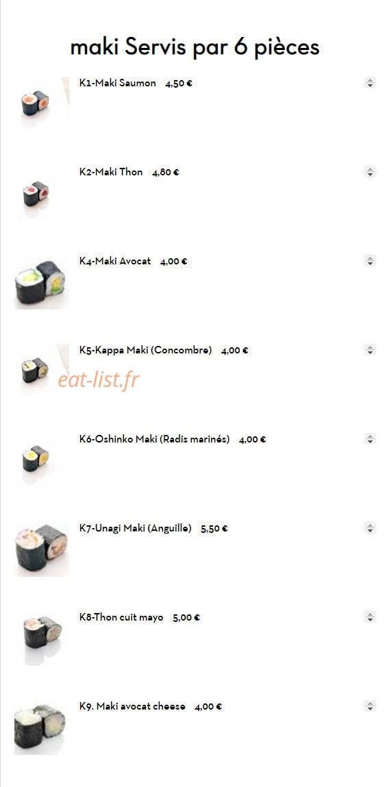 Hoki Fa Sushi — carte page 24
