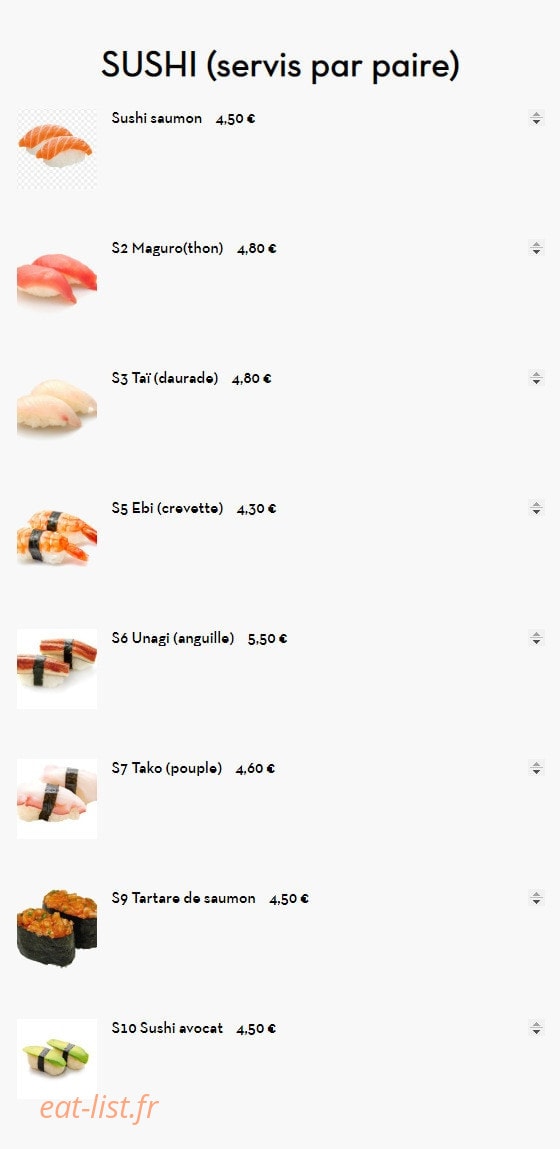 Hoki Fa Sushi — carte page 25