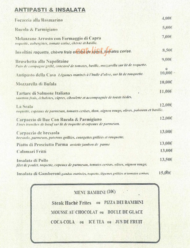 La Scala — carte page 1