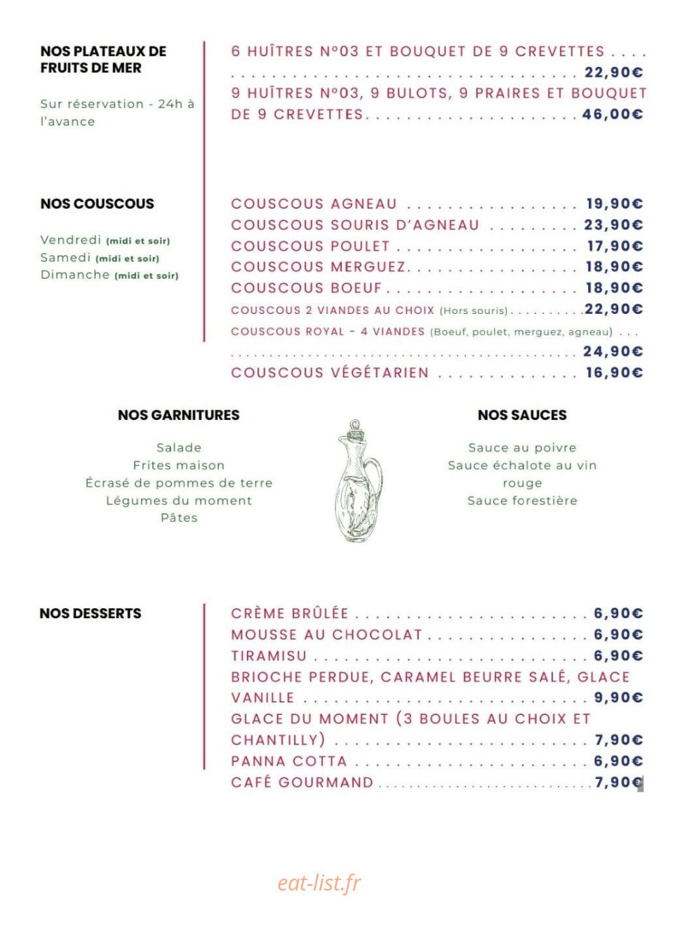 Le Petit Mignon — carte page 2