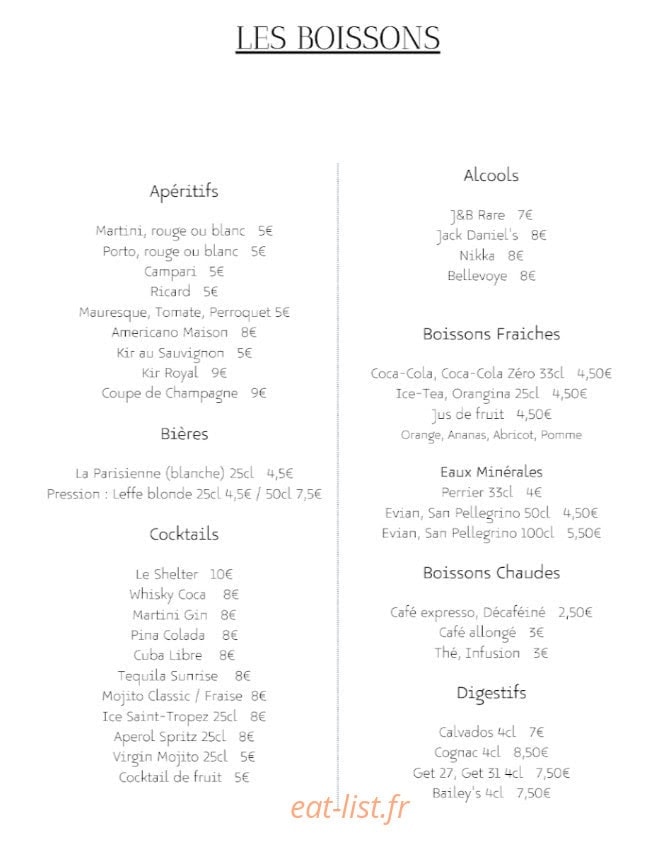 Le Shelter — carte page 4