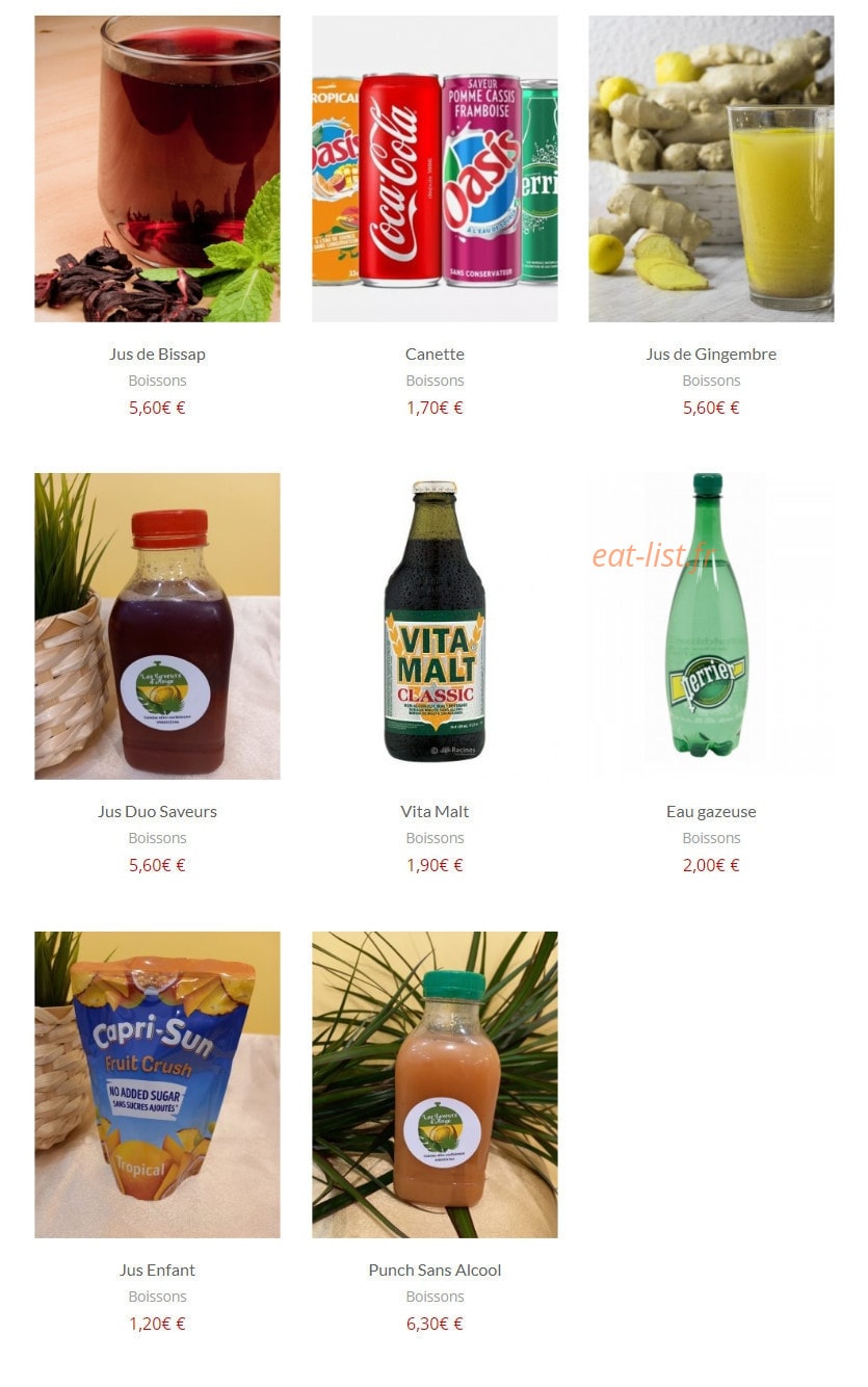 Les Saveurs d'Ange — carte page 6