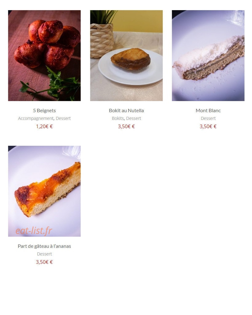 Les Saveurs d'Ange — carte page 7