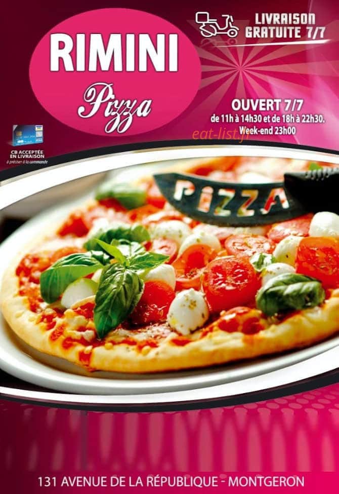 Pizzas Rimini — carte page 1