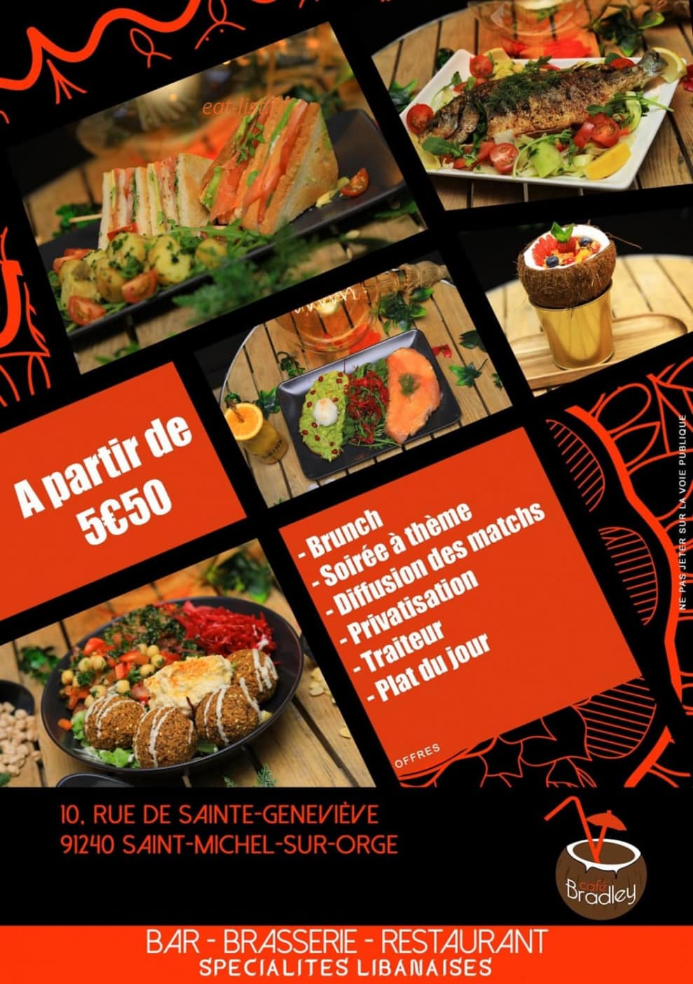 Café Bradley — carte page 1
