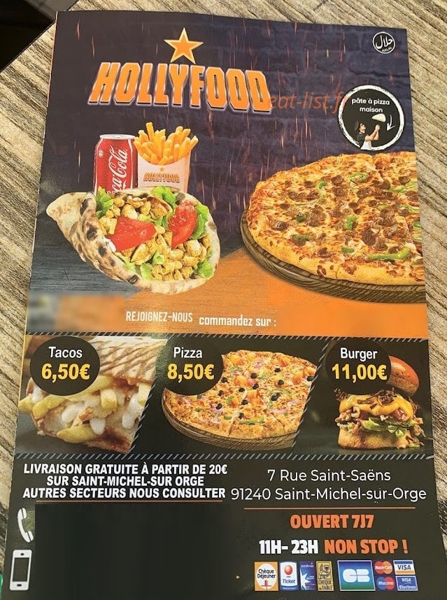 Hollyfood — carte page 1