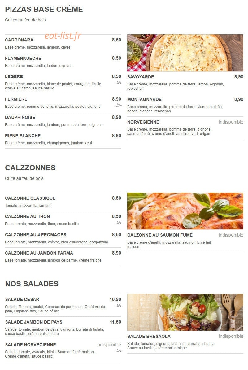 La Paillote A Pizza — carte page 2