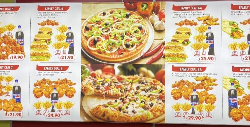 Maxin Chicken — carte page 2