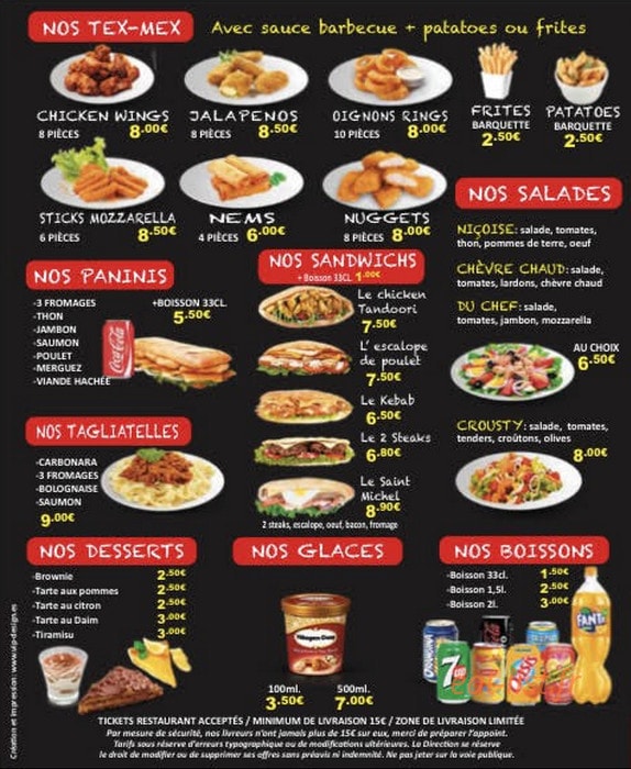 O'Pizza — carte page 2
