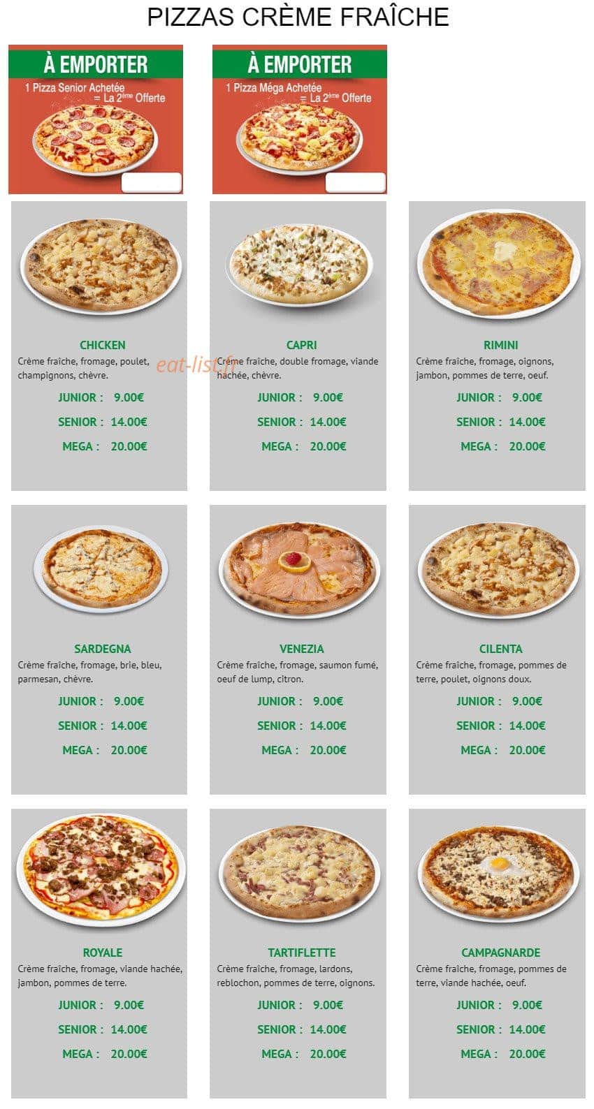Via Pizza — carte page 6