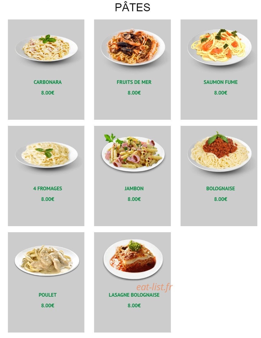 Via Pizza — carte page 8