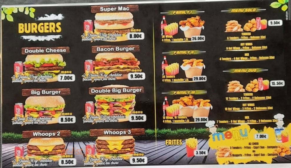 Bubble Street Food — carte page 2