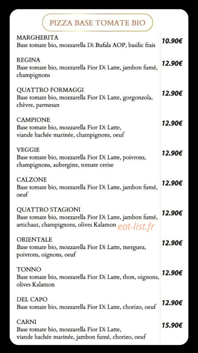 La Bella Vista — carte page 2