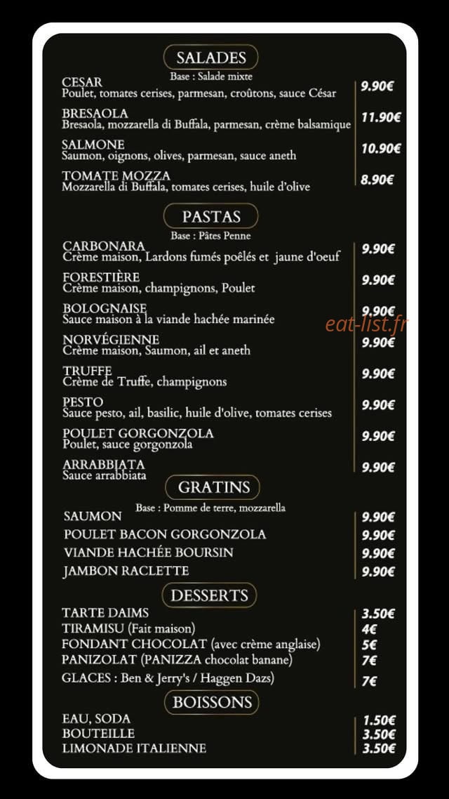 La Bella Vista — carte page 5