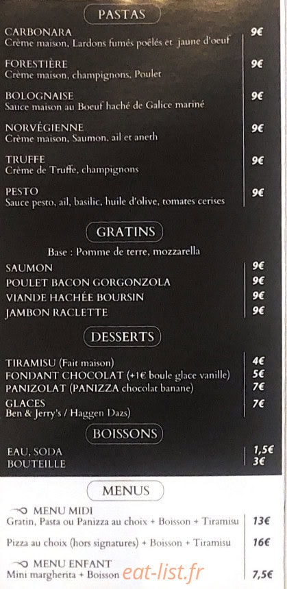 La Bella Vista — carte page 5