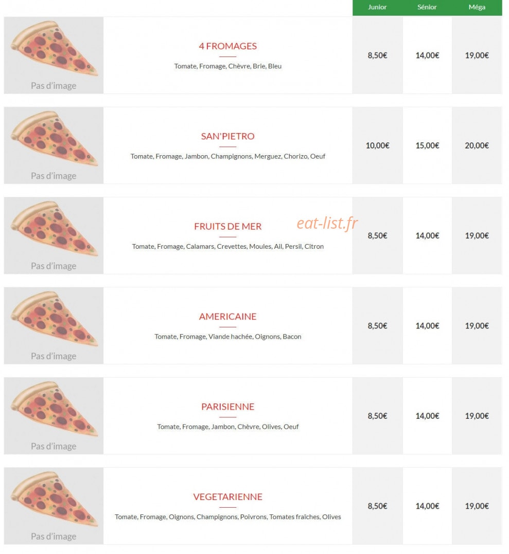 Pizza di Napoli — carte page 3