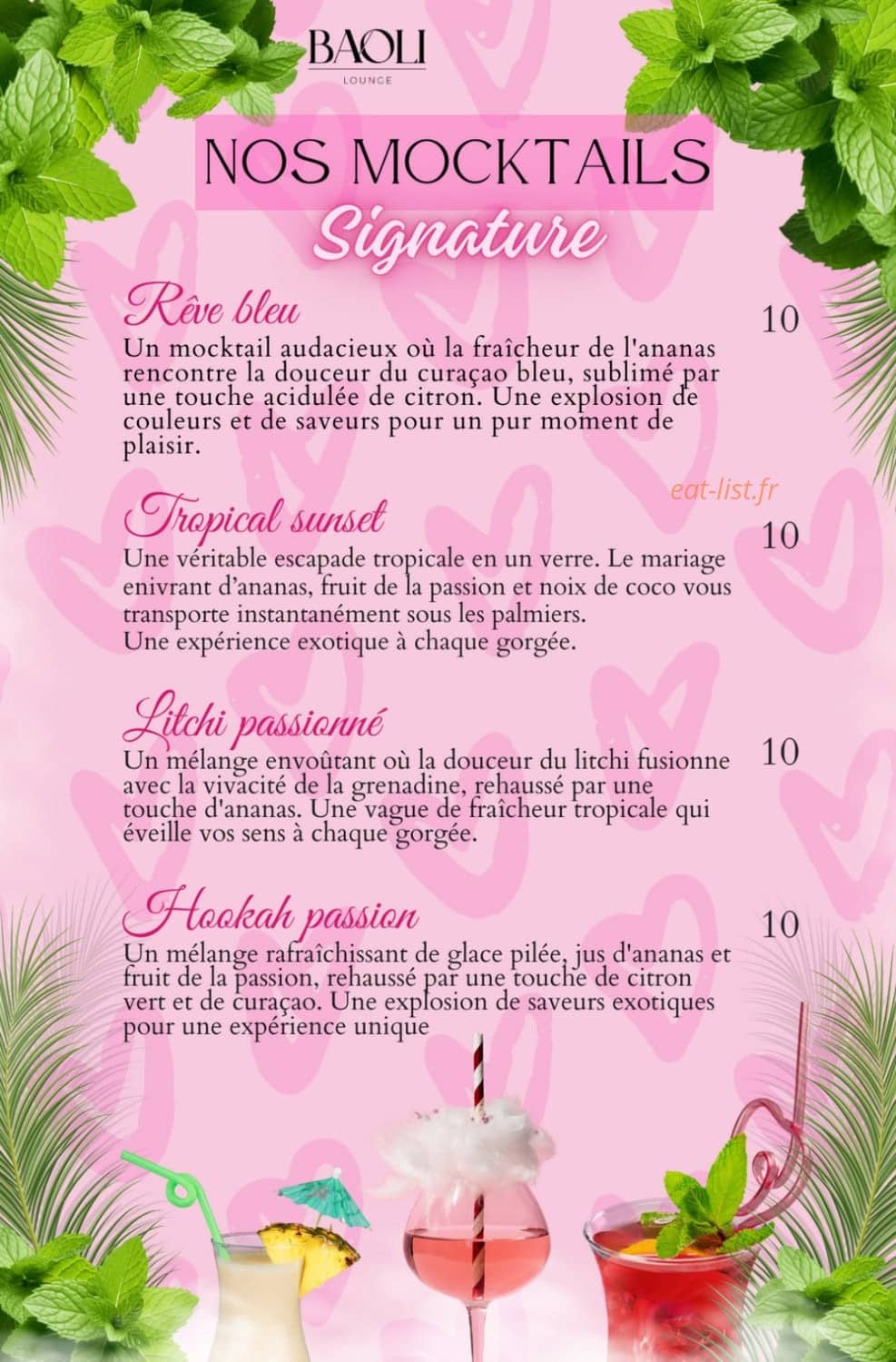 Baoli Lounge — carte page 8