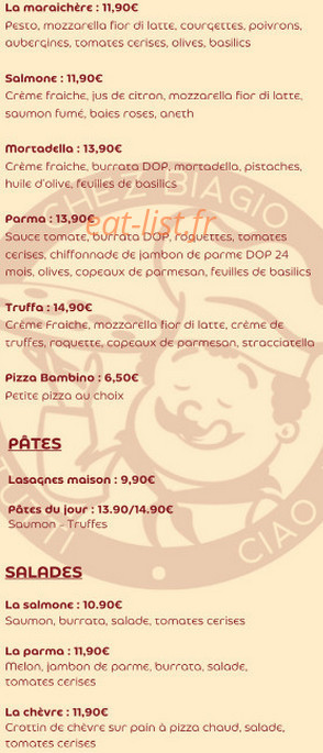 Chez Biagio — carte page 2