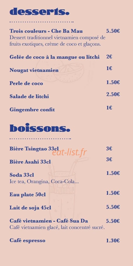 Chez Kim — carte page 3