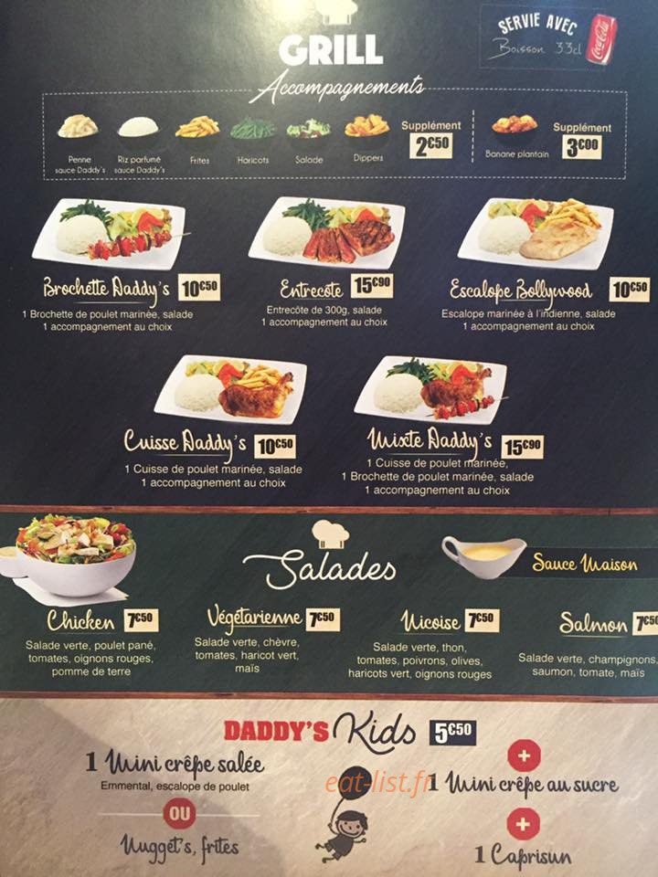 Daddy's — carte page 3