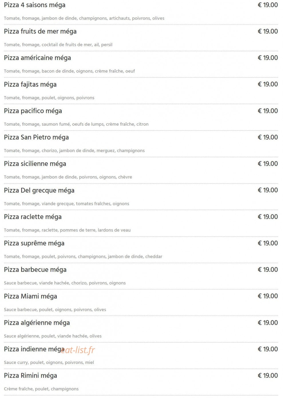 Fun Pizza — carte page 10
