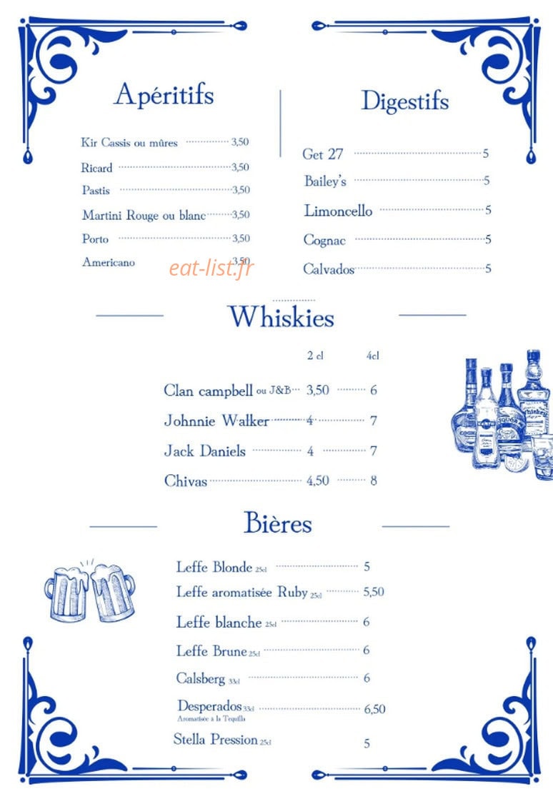 Le Resto du Théâtre — carte page 5