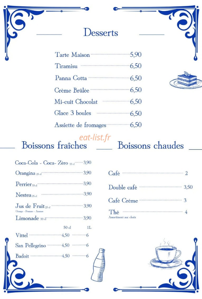 Le Resto du Théâtre — carte page 3